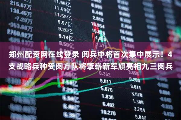 郑州配资网在线登录 阅兵中将首次集中展示！4支战略兵种受阅方队将擎崭新军旗亮相九三阅兵