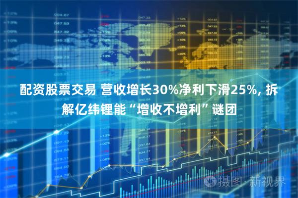 配资股票交易 营收增长30%净利下滑25%, 拆解亿纬锂能“增收不增利”谜团