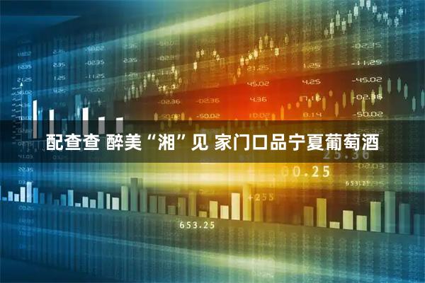 配查查 醉美“湘”见 家门口品宁夏葡萄酒