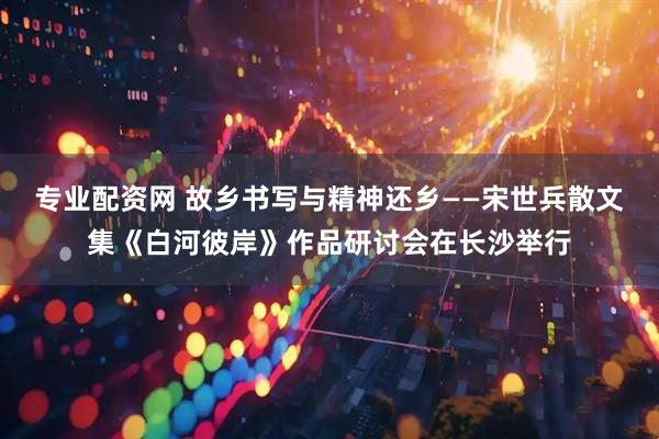专业配资网 故乡书写与精神还乡——宋世兵散文集《白河彼岸》作品研讨会在长沙举行
