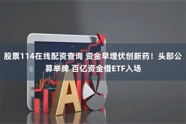 股票114在线配资查询 资金早埋伏创新药！头部公募举牌 百亿资金借ETF入场